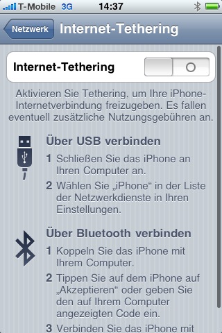 iPhone Tethering